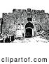 Vector Clip Art of Retro St Stephens Gate Jerusalem by Prawny Vintage