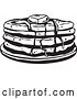 Vector Clip Art of Retro Stack of Pancakes with Butter and Syrup by Andy Nortnik
