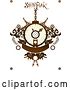 Vector Clip Art of Retro Steampunk Clock with Gears, Text and a Banner by BNP Design Studio