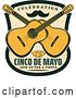 Vector Clip Art of Retro Styled Cinco De Mayo Design with a Mustache, Guitars and Tortilla Chips by Vector Tradition SM