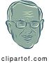 Vector Clip Art of Retro Styled Face of Bernie Sanders, Democratic 2016 Presidential Candidate by Patrimonio