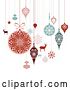 Vector Clip Art of Retro Suspended Christmas Baubles and Items by OnFocusMedia