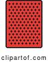 Vector Clip Art of Retro the Back of a Red Playing Card with Black Diamonds by Andy Nortnik
