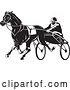 Vector Clip Art of Retro Trotter Harness Horse Racer by Patrimonio