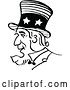Vector Clip Art of Retro Uncle Sam Profile by Prawny Vintage