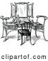 Vector Clip Art of Retro Vanity Table by Prawny Vintage