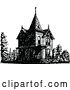 Vector Clip Art of Retro Victorian Queen Anne Style House 2 by Prawny Vintage