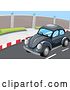 Vector Clip Art of Retro VW Slug Bug Car by