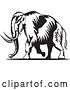 Vector Clip Art of Retro Walking Wooly Mammoth by Patrimonio