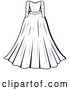 Vector Clip Art of Retro Wedding Gown Design by Vector Tradition SM