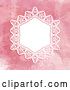 Vector Clip Art of Retro White Doily and Pink Watercolor Wedding Invitation Design by KJ Pargeter