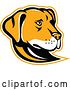 Vector Clip Art of Retro Yellow Labrador Dog Mascot Head by Patrimonio