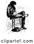 Vector Clip Art of Vagrant Guy in a Chair by Prawny Vintage