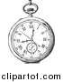 Vector Clipart of a Retro Pocket Watch by BestVector