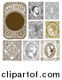 Vector Clipart of Retro Stamp Designs by BestVector