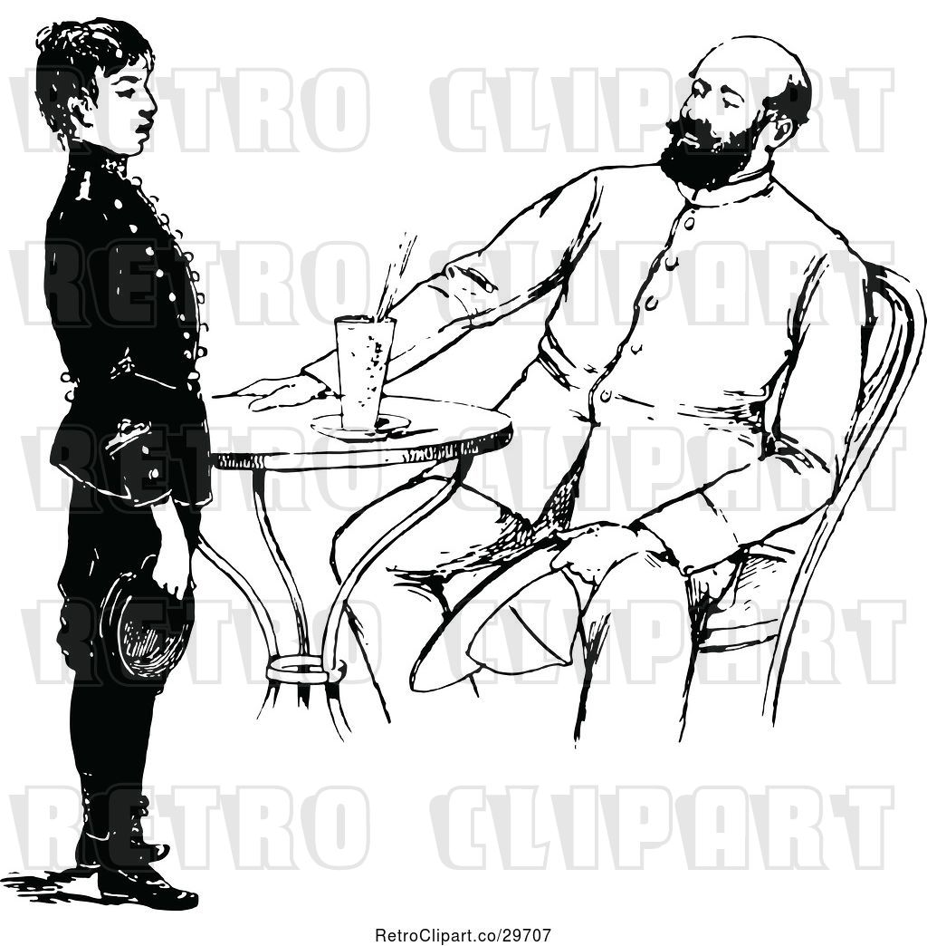 Vector Clip Art Of Boy Standing Tall And Talking To A Sitting Guy By Prawny Vintage