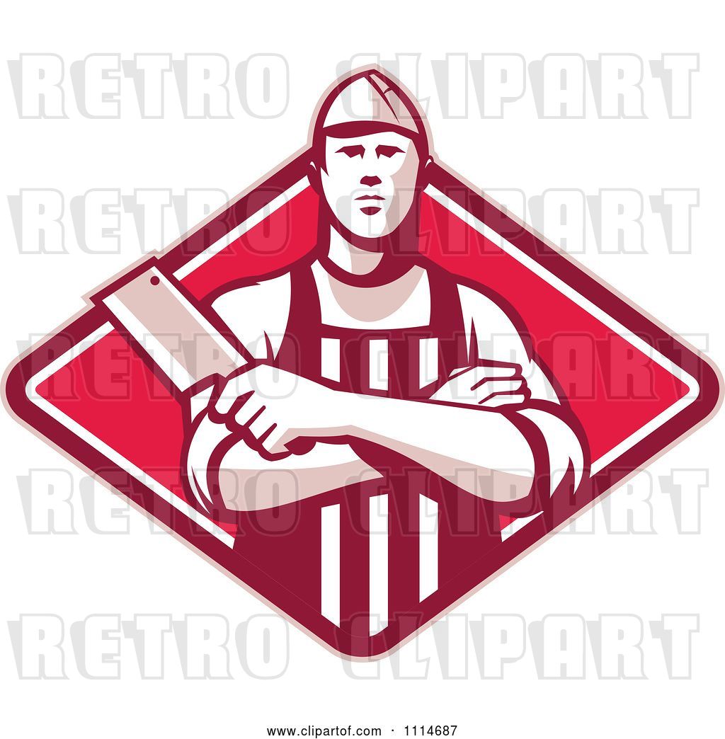 vector-clip-art-of-retro-butcher-holding-a-cleaver-in-folded-arms-over-a-red-diamond-by-patrimonio-34838.jpg
