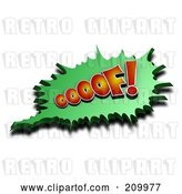 Clip Art of Retro 3d OOOOF Comic Cloud with a Shadow by Stockillustrations
