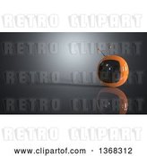 Clip Art of Retro 3d Orange Tv on a Gray Background by Julos