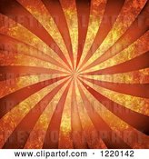 Clip Art of Retro Background of Orange Rays and Distressed Texture by Arena Creative