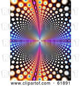 Clip Art of Retro Background of Psychedelic Colorful Circles Leading and Reflecting into the Distance by ShazamImages