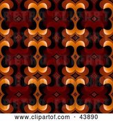 Clip Art of Retro Background of Red, Brown and Orange Designs by Arena Creative