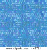 Clip Art of Retro Blue Background of Square Outlines by Arena Creative