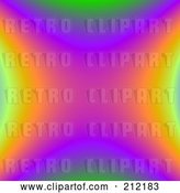 Clip Art of Retro Colorful Rainbow Fractal Background by ShazamImages