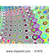 Clip Art of Retro Colorful Styled Patterned Tile Background by ShazamImages