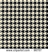Clip Art of Retro Cream and Black Tight Seamless Houndstooth Pattern Background by Arena Creative