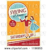 Clip Art of Retro Distressed Swing Dance Poster with Sample Text by Eugene
