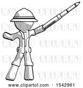 Clip Art of Retro Explorer Guy Demonstrating That Indeed the Pen Is Mightier by Leo Blanchette