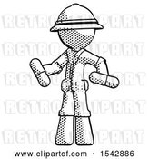 Clip Art of Retro Explorer Guy Red Pill or Blue Pill Concept by Leo Blanchette