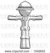 Clip Art of Retro Explorer Guy T-Pose Arms up Standing by Leo Blanchette
