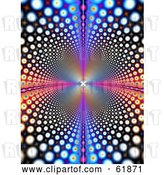 Clip Art of Retro Fractal Wormhole Dotted Background by ShazamImages
