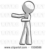 Clip Art of Retro Guy Presenting Something to His Right by Leo Blanchette