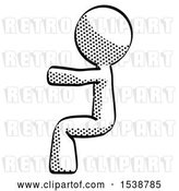 Clip Art of Retro Guy Sitting or Driving Position by Leo Blanchette