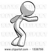 Clip Art of Retro Guy Sneaking While Reaching for Something by Leo Blanchette