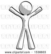 Clip Art of Retro Guy Surprise Pose, Arms and Legs out by Leo Blanchette