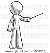 Clip Art of Retro Guy Teacher or Conductor with Stick or Baton Directing by Leo Blanchette