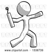Clip Art of Retro Guy Throwing Dynamite by Leo Blanchette