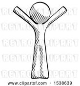 Clip Art of Retro Guy with Arms out Joyfully by Leo Blanchette