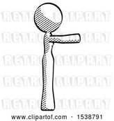 Clip Art of Retro Lady Pointing Right by Leo Blanchette