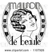 Clip Art of Retro Maison De Beaute Lady by LoopyLand