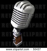 Clip Art of Retro Microphone - Version 2 by Frank Boston