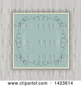 Clip Art of Retro Polka Dot Invitation with Swirls, Hearts and White Wood by KJ Pargeter