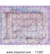 Clip Art of Retro Purple Background Styled Tiles and White Daisies by Steve Klinkel