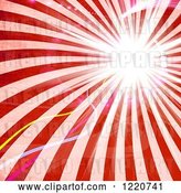 Clip Art of Retro Red Rays with Light Flares by Arena Creative