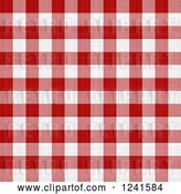 Clip Art of Retro Seamless Background Pattern of Red and White Plaid Tablecloth by Arena Creative