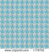 Clip Art of Retro Seamless Blue and White Houndstooth Pattern by Arena Creative